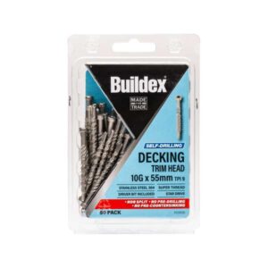 Buildex 10g x 55mm Self Drilling Decking Screws 50 Pack