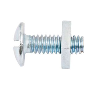 Zenith 1/4 Inch x 25mm ZP Mushroom Head Bolt & Nut 12 Pack