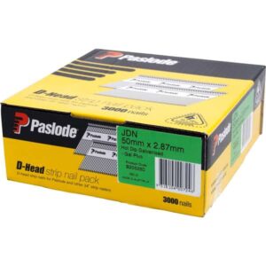 Paslode Pneumatic D Head Nail – 50 x 2.87mm (34Deg, Hot Dipped Galvanised, 3000 Pack)