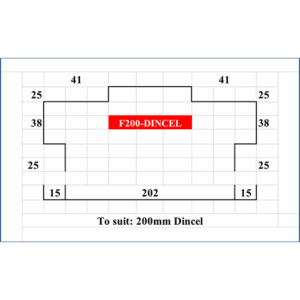 Metal Fire Rated Door Frame – 2055mm x 824mm – Profile F200-DINCEL – Right Hand