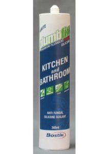 Bostik Plumbfix Kitchen & Bathroom Silicone – Neutral Cure 300g White