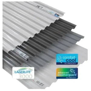 Laserlite 3000 Corrugated Polycarbonate Roofing Sheet – 3.6m
