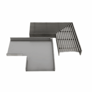 Plastic Corner Grate & Drain Kit – 75mm x 23mm (90° For Strip Channels)
