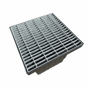 Plastic Drainage Pit + Galvanised Grate – 450mm x 450mm – Traditional, Light Duty