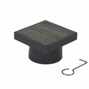 Plastic Floor Waste Drain – 115mm Heelguard Grate, 50mm Outlet