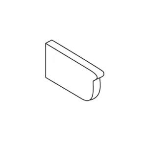 115 Quad Hi Front Gutter Stop End Plate – Left (Zinc)