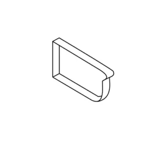 115 Quad Hi Front Gutter Stop End Plate – Right (Colorbond)