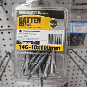 Bugle Batten Screws – 14G x 100mm (Galvanised, Box of 25)