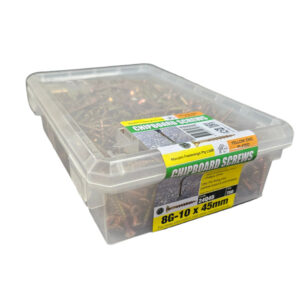 8G x 45mm Chipboard Screws – Zinc Plated (Box of 100)