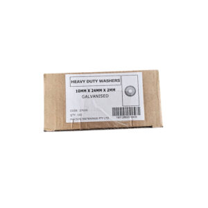 Galvanised Flat Washers – 10mm x 24mm x 2mm (Box of 100)
