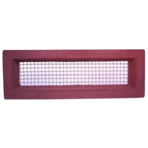 Brass Wire Brick Ventilation Grille – 455 x 160mm (Aleta, Red)