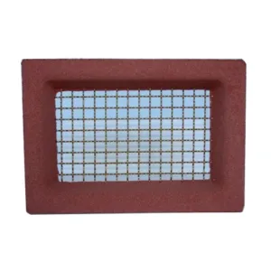 Brass Wire Brick Ventilation Grille – 230 x 160mm (Aleta, Red)