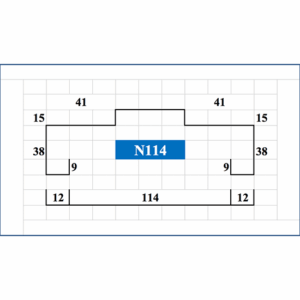 Reveal Steel Door Frame – 2065 x 774mm – Profile N114 – Left Hand (Non-Fire Rated)