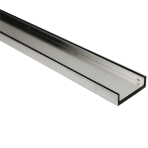 Tile Insert Strip Drain – 316 Stainless Steel – Low Profile