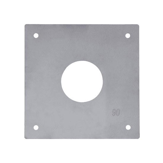 Stainless Steel Orifice Plate – 250 x 250mm (125mm Orifice, Without Dynabolts)