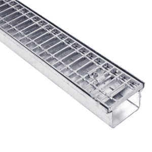 Traditional Galvanised Trench Box Grate & Frame – 125 x 80mm x 1m