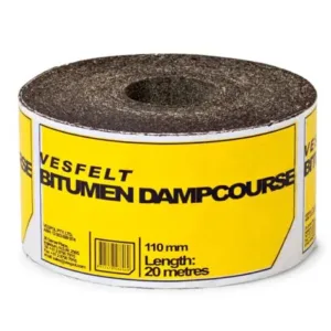 Bitumen Dampcourse – 110mm x 20m (Vesfelt – Vespol)